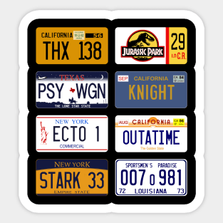 Famous license plates mixology colors Sticker